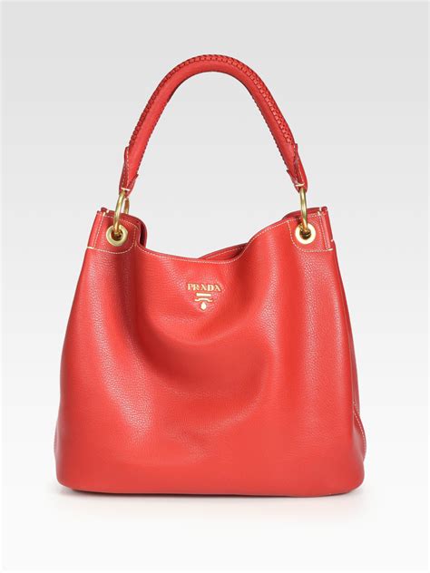 prada hobo red